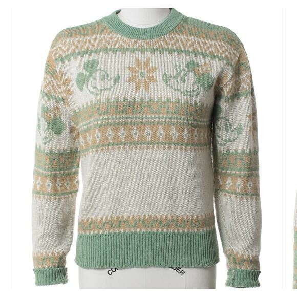 Kennington Disney Mickey & Minnie Mouse Skiing Ski Sweater 70’s Vintage XL